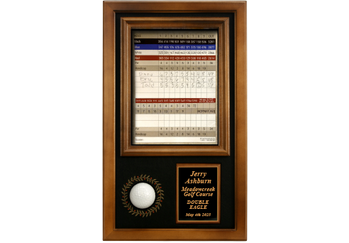 Memorable Moments Ball & 6"x8" Scorecard Display - Wood