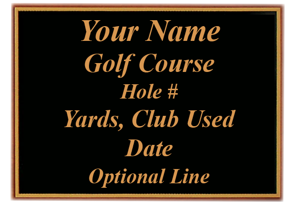 Hole-in-One Ball & 4"x12" Scorecard Display - Black