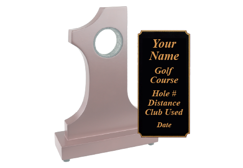 Custom Laser-Engraved Plaque for Hole-in-One Trophy