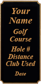 Custom Laser-Engraved Plaque for Hole-in-One Trophy