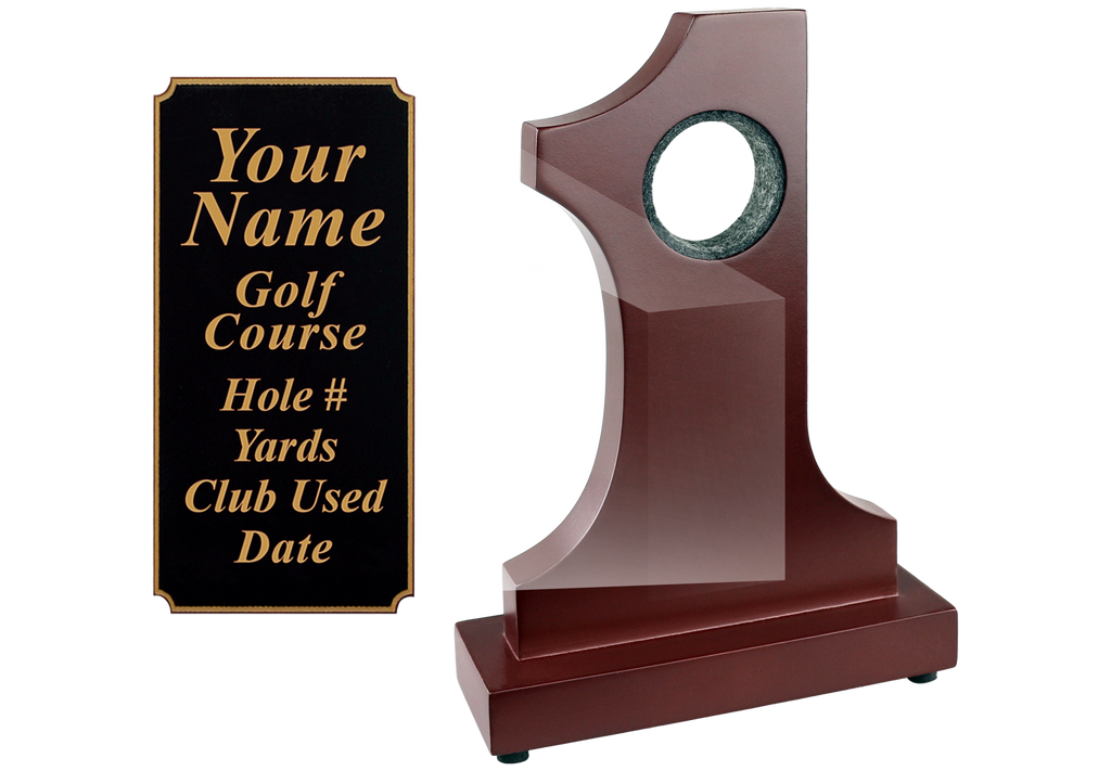 Det er det heldige Genoplive beholder Custom Laser-Engraved Plaque for Hole-in-One Trophy – My Golf Memories